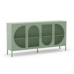 Credenza Tayra in metallo con 4 ante 160 cm. verde menta