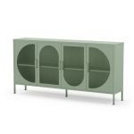Credenza Tayra in metallo con 4 ante 160 cm. verde menta