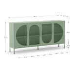 Credenza Tayra in metallo con 4 ante 160 cm. verde menta
