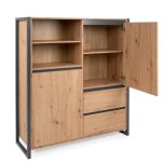 Credenza alta Denver 51 L120XP40XH140 quercia antracite