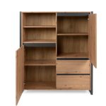 Credenza alta Denver 51 L120XP40XH140 quercia antracite