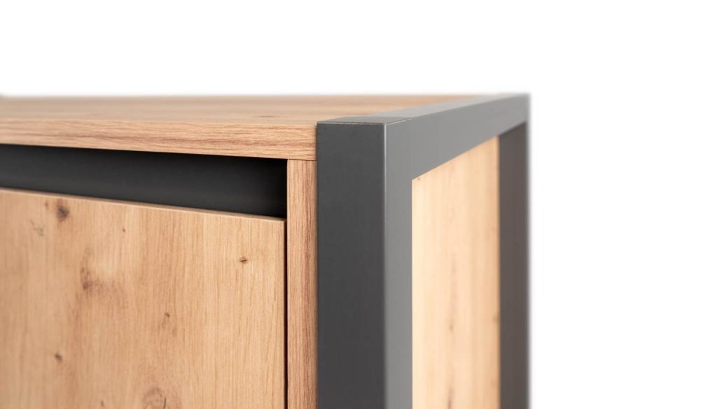 Credenza alta Denver 51 L120XP40XH140 quercia antracite