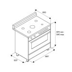 Cucina 90X60 F.lli Bertazzoni AMN965EXV 5 fuochi a gas forno elettrico multifunzione inox