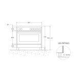 Cucina Bertazzoni AMN964IENNE 90x60 con piano a induzione e forno elettrico multifunzionale nero classe A