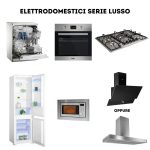 Cucina Iris Lusso 360 cm bianco opaco grigio antracite con elettrodomestici reversibile