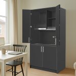 Cucina monoblocco Fold Evolution struttura e ante a libro antracite