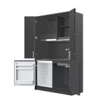 Cucina monoblocco Fold Evolution struttura e ante a libro antracite