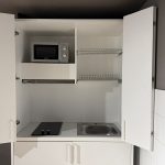 Cucina monoblocco Fold Evolution struttura e ante a libro antracite