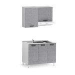 Cucina monoblocco Zagabria da 120 cm. colore cemento