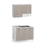 Cucina monoblocco Zagabria da 120 cm. colore olmo