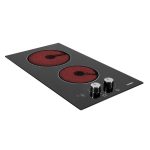 Cucinino 120 cm 2 ante e cassettiera e piano cottura in vetroceramica bianco larice 120x60x85H