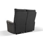 Divano 2 posti Thun 2 recliner elettrici effetto nabuk grigio D120