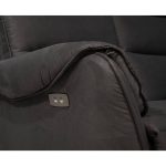 Divano 2 posti Thun 2 recliner elettrici effetto nabuk grigio D120