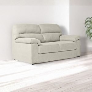 Divano Alenda 3 posti con piedini quadrati in tessuto Roma 05 beige