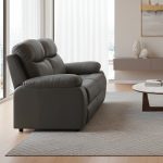 Divano Chicago 2 posti fisso in ecopelle Cayenne 20 grafite