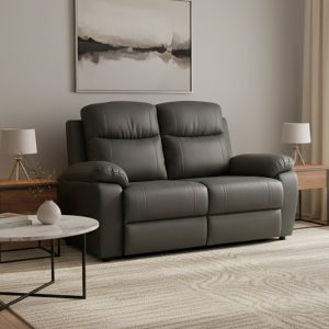 Divano Chicago 2 posti fisso in ecopelle Cayenne 20 grafite