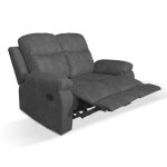 Divano Chicago 2 posti reclinabile in tessuto Ranger 11 grigio scuro