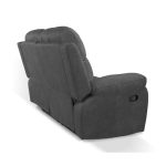 Divano Chicago 2 posti reclinabile in tessuto Ranger 11 grigio scuro