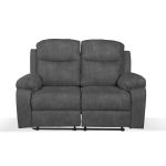 Divano Chicago 2 posti reclinabile in tessuto Ranger 11 grigio scuro
