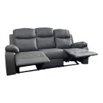 Divano Chicago 3 posti reclinabile in ecopelle Cayenne 20 grafite