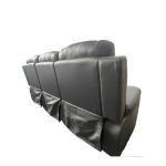 Divano Chicago 3 posti reclinabile in ecopelle Cayenne 20 grafite