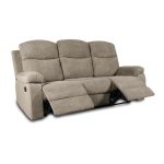 Divano Chicago 3 posti reclinabile in tessuto Barrel 09 cappuccino