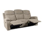 Divano Chicago 3 posti reclinabile in tessuto Barrel 09 cappuccino