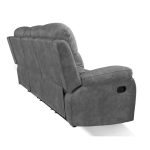 Divano Chicago 3 posti reclinabile in tessuto Ranger 11 grigio scuro