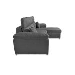 Divano Como II con penisola contenitore grigio Twist20