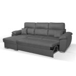 Divano Como II con penisola contenitore grigio Twist20