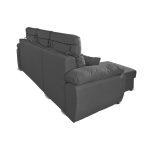 Divano Como II con penisola contenitore grigio Twist20