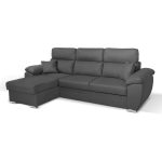 Divano Como II con penisola contenitore grigio Twist20