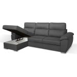 Divano Como II con penisola contenitore grigio Twist20