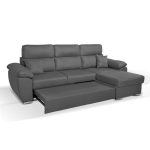 Divano Como II con penisola contenitore grigio Twist20