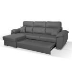 Divano Como II con penisola contenitore grigio Twist20