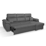 Divano Como II con penisola contenitore grigio Twist20