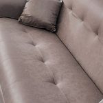 Divano Crown 3 posti ecopelle effetto nuvolato grigio 07-619  215x94x98h cm.