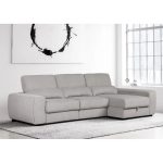 Divano Duke grigio G1312 penisola reversibile e funzione letto