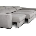 Divano Duke grigio G1312 penisola reversibile e funzione letto