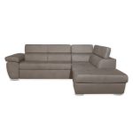 Divano Fiona angolare con penisola destra grigio elephant 95