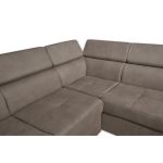 Divano Fiona angolare con penisola destra grigio elephant 95