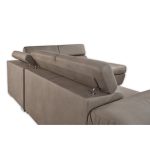 Divano Fiona angolare con penisola destra grigio elephant 95