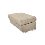 Divano Fiona angolare con penisola sinistra in tessuto Barrel09 cappuccino