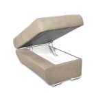 Divano Fiona angolare con penisola sinistra in tessuto Barrel09 cappuccino