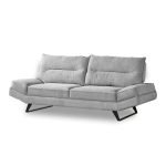 Divano Lena 3 posti con schienali basculanti in tessuto microfibra Caddy 600 grigio chiaro