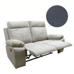 Divano Milano 2 posti 2 recliner manuali grigio Orinoco 96