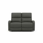 Divano Potter 2 posti recliner manuale in tessuto Mia 103-27 grigio scuro