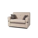 Divano Tokyo 2 posti tessuto cappuccino Viena 3 e Viena 4.