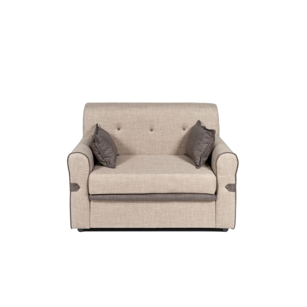 Divano Tokyo 2 posti tessuto cappuccino Viena 3 e Viena 4.