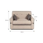 Divano Tokyo 2 posti tessuto grigio Viena 11 e Viena 12.